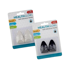 Self-Adhesive Metal Hooks, 2 Piece - Half Oval